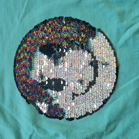 Girls sequin emoji face tee short sleeve size 12 - Picture 2 of 5